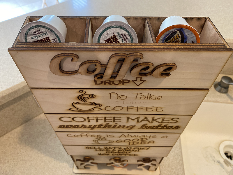 Countertop coffee K cup dispenser