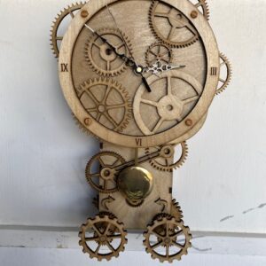 Wall mounted coffee brew cup dispenser with clock