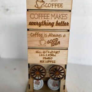 Counter top coffee brew cup dispenser
