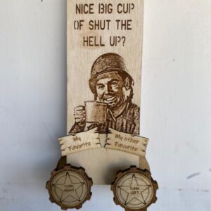 Wall mounted coffee brew cup dispenser